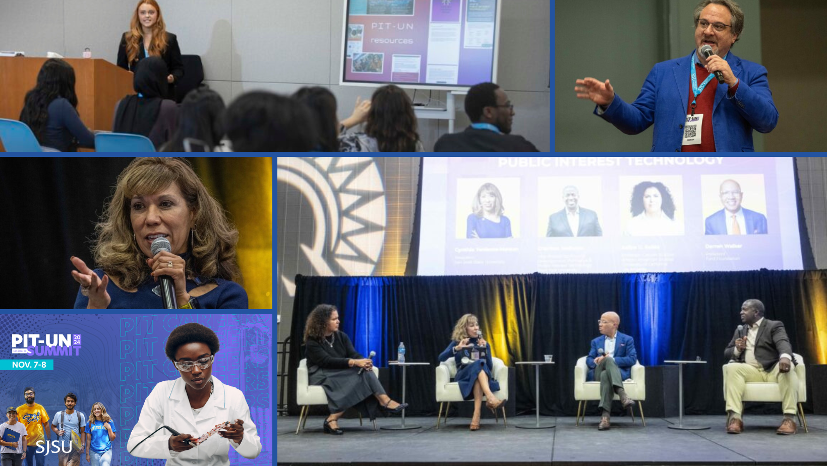 A photo collage of moments captured during the PIT-UN Summit.