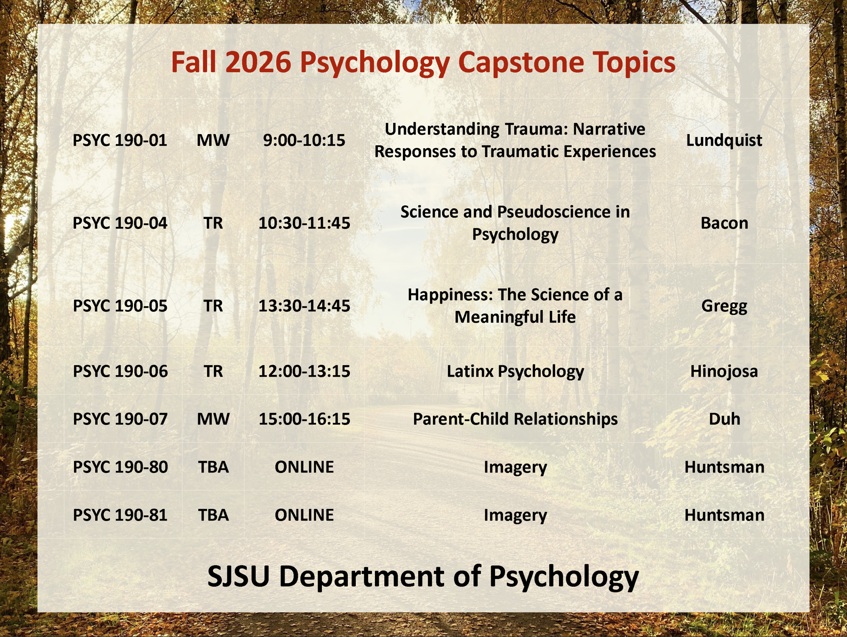 Fall 2026 Capstone Topics
